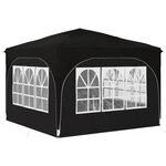 vidaXL Tente de fête pop-up 290 x 290 x 245 cm Noir