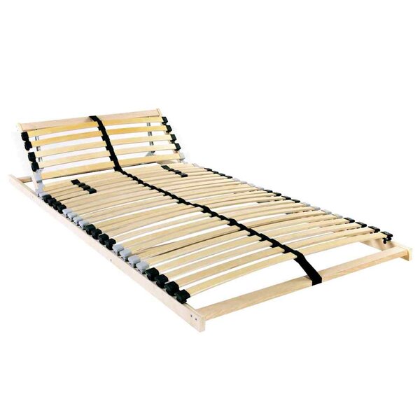vidaXL Sommier à lattes Marron 90 x 190 cm Bois de hêtre massif