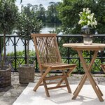 2 chaises de jardin en teck TOLEDO