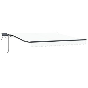 vidaXL Auvent Rétractable Blanc 300 x 250 cm tissu