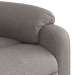 vidaXL Fauteuil inclinable de massage Taupe Tissu