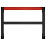 vidaXL Cadre de banc de travail Métal 80x57x79 cm Noir et rouge