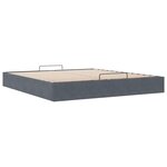 vidaXL Cadre de lit ottoman sans matelas gris foncé 200x200 cm velours