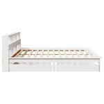 vidaXL Lit bibliothèque sans matelas blanc 180x200 cm bois pin massif