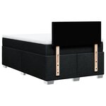 vidaXL Sommier à lattes de lit avec matelas Noir 120x200 cm Tissu