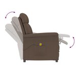 Fauteuil de massage vidaXL en microfibre marron