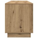 vidaXL Meuble TV avec éclairages LED chêne artisanal 193 5x41x50 cm