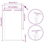 vidaXL Store enrouleur occultant largeur du tissu 75 7 cm polyester
