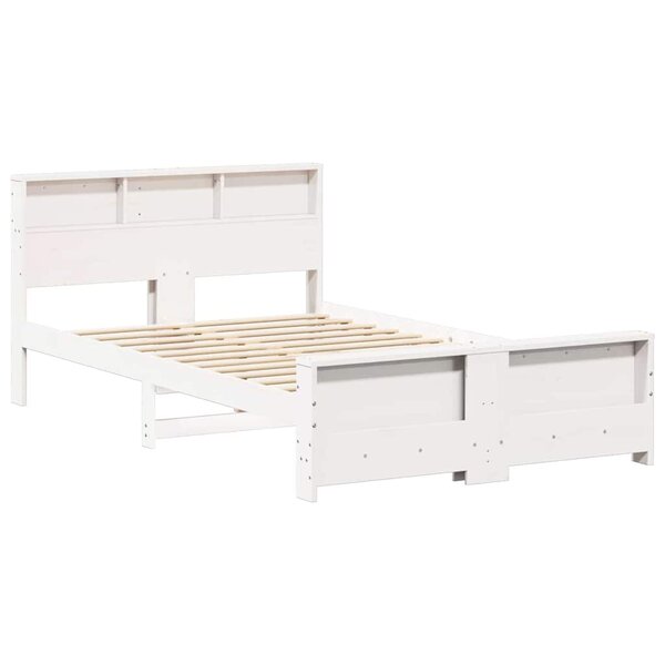 vidaXL Cadre de lit Blanc 120 x 200 cm Bois massif en pin