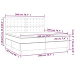 vidaXL Sommier à lattes de lit matelas et LED Gris clair 200x200 cm