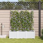 Jardinières vidaXL avec système d'irrigation 3 Pièces Blanc