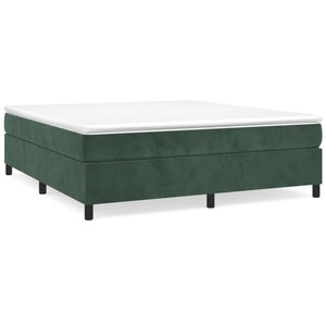 vidaXL Sommier à lattes de lit et matelas Vert foncé 180x200cm Velours