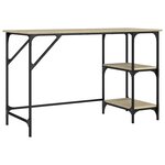 vidaXL Bureau chêne sonoma 120x50x75 cm métal et bois d'ingénierie