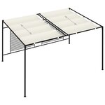 vidaXL Belvédère avec auvent rétractable 3x4x2 3 m Crème 180 g/m²