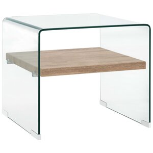 vidaXL Table basse Clair 50x50x45 cm Verre trempé