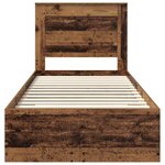 vidaXL Cadre de lit avec tiroir avec tête de lit Bois d'ingénierie