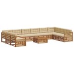 vidaXL Ensembles de canapés 11 pc Naturel et Beige
