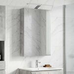 vidaXL Armoire Miroir de Salle de Bain Gris béton 40 x 10 5 x 60 5 cm