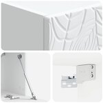 vidaXL Meuble TV mural 98 x 31 cm Blanc Bois d'ingénierie