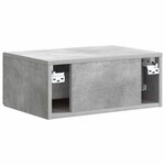 vidaXL Cabinet de chevet mural 2 Pièces Gris béton 49 x 34 5 x 20 cm
