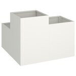 Jardinier vidaXL 80x80x60 cm Acier Blanc