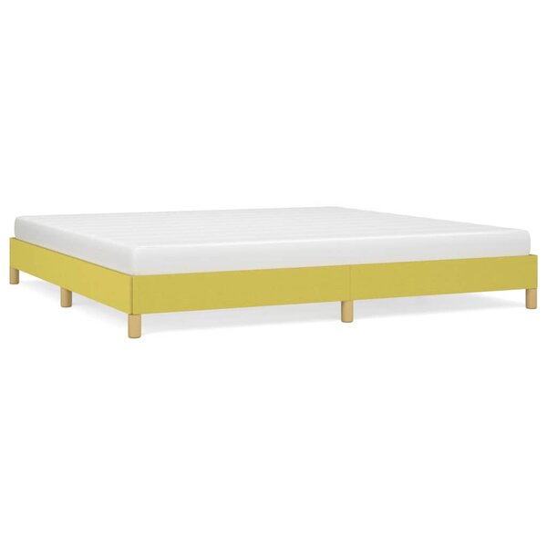 vidaXL Cadre de lit sans matelas vert 200x200 cm tissu