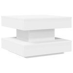vidaXL Table basse rotative à 360 degrés blanc 50x50x34 5 cm