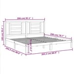 vidaXL Cadre de lit sans matelas 200x200 cm bois massif de pin