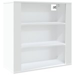 vidaXL Buffet haut Blanc Bois d'ingénierie