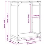vidaXL Portant de bois chauffage blanc 44x28x65 cm
