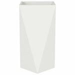 vidaXL Jardinière Blanc 40 x 40 x 75 cm Acier