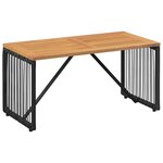 vidaXL Ensemble de meubles d'extérieur 9 Pièces Noir et turquoise