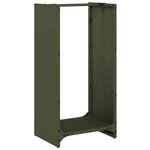vidaXL Portant de bois chauffage vert olive 40x30x80 cm