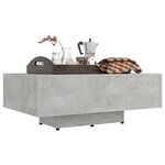 vidaXL Table basse Gris béton 85x55x31 cm Bois d'ingénierie