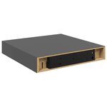 vidaXL Étagère murale flottante 2 Pièces Gris brillant 23x23 5x3 8 cm MDF