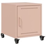 vidaXL Tables de chevet 2 Pièces rose 36x39x43 5 cm acier