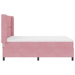 Lit à ressort vidaXL avec matelas Rose 140x200 cm Velours