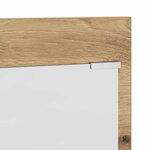 vidaXL Porte-manteau mural avec miroir chêne artisanal 70 x 10 x 90 cm