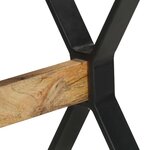 vidaXL Table à manger 120x60x76 cm bois de manguier brut