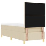 vidaXL Lit avec sommier et matelas crème 80x200 cm en tissu