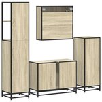 vidaXL Ensemble de meubles de salle de bain 4 Pièces chêne sonoma