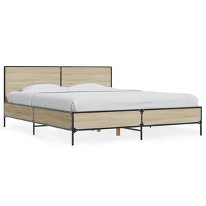 vidaXL Cadre de lit sans matelas chêne sonoma 160x200 cm