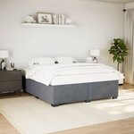 vidaXL Cadre de lit sans matelas gris foncé 200x200 cm velours