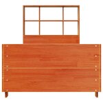 vidaXL Cadre de lit sans matelas cire marron 75x190 cm bois pin massif