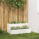 vidaXL Cache-pot de jardin Blanc 100 x 60 x 45 cm Acier