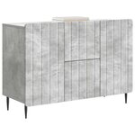 vidaXL Buffet Gris béton 89 x 34 5 x 62 cm Bois d'ingénierie