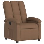 vidaXL Fauteuil inclinable électrique Marron Tissu