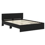 vidaXL Cadre de lit Chêne noir 160 x 200 cm Bois d'ingénierie