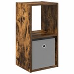 vidaXL Table de chevet avec tiroir Chêne fumé 30 5 x 27 x 59 5 cm
