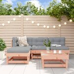 vidaXL Salon de jardin 5 Pièces avec coussins bois massif douglas